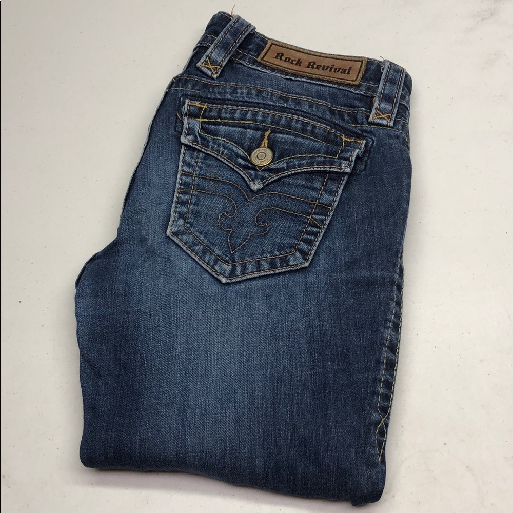 ROCK REVIVAL JESSICA SKINNY JEANS 27x32 ⭐️